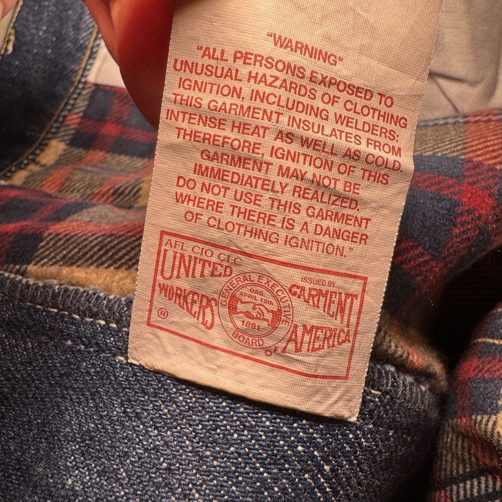 Carhartt Casual Jeans WF128 Flannel Lined Mens 40 32 Vintage USA Union Made New - Picture 8 of 16